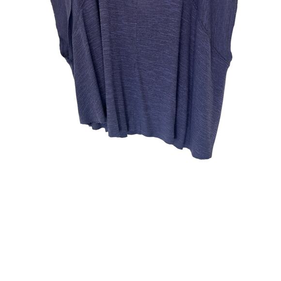 Free People Purple Lagenlook Slouchy Oversized Swing Shirt Size Medium - Picture 3 of 8